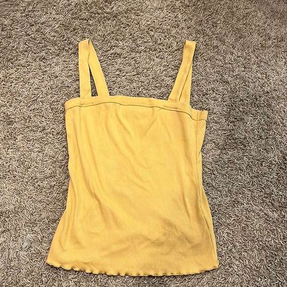 Aeropostale Tops - Aero, Square Neck Tank, Size: M, Color: Dark yellow